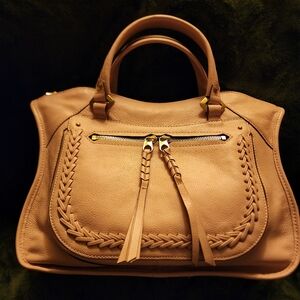 orYANY All Leather Large Satchel Handbag  Baby Pink NWOT